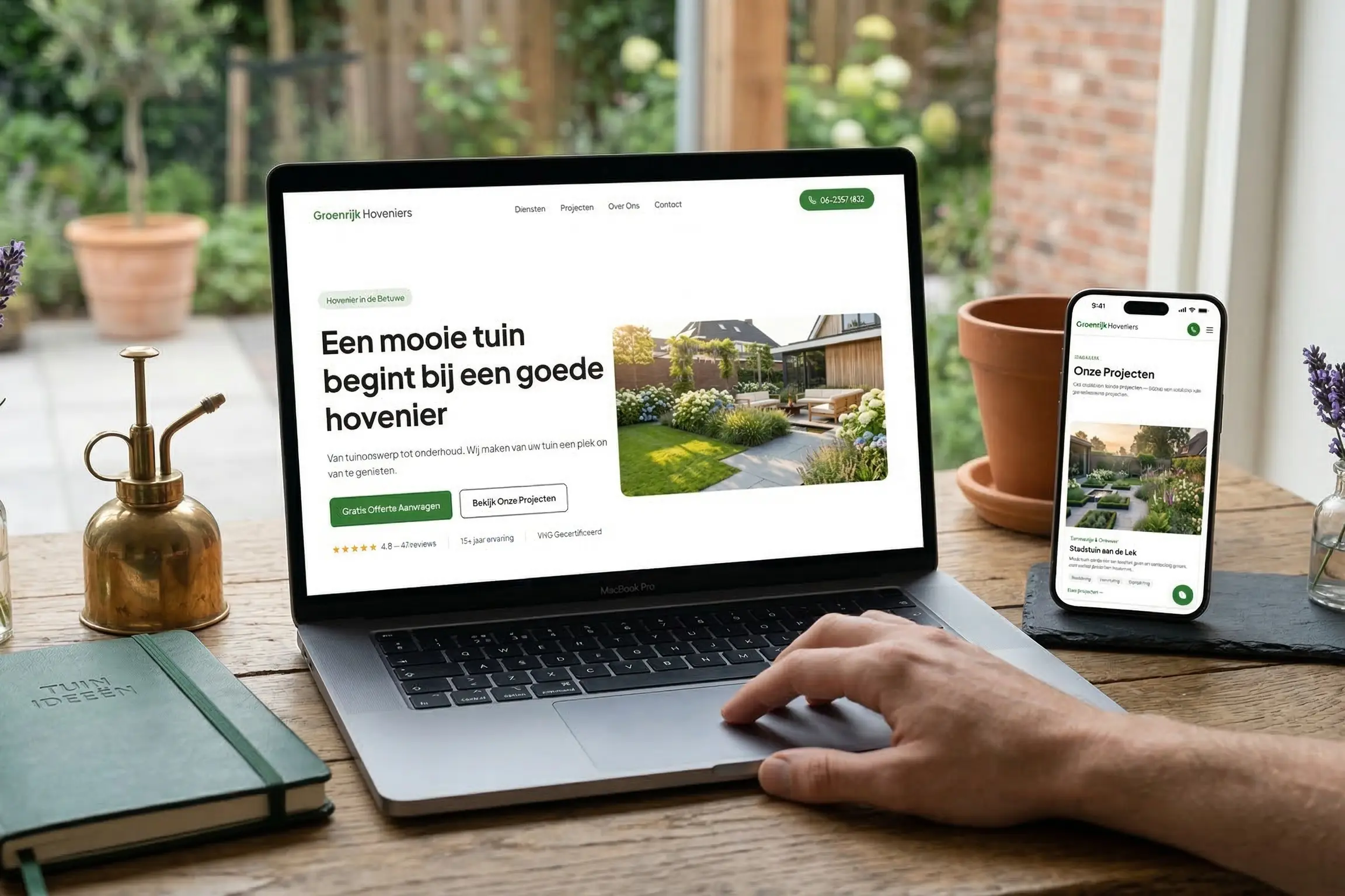 Demo website voor hoveniersbedrijf